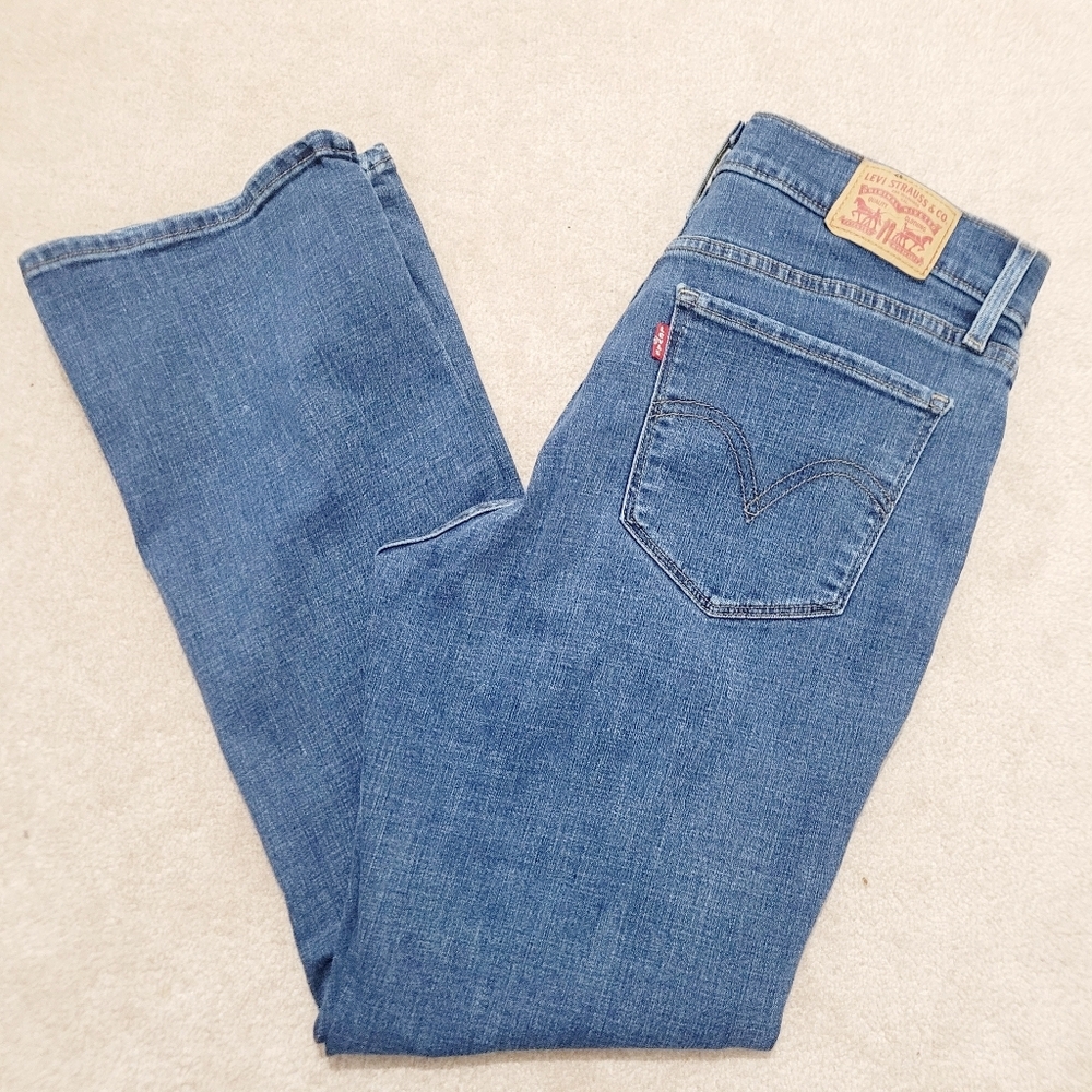 Levi’s Classic Bootcut Jeans Women’s Size 8 Blue Stretch Denim W29 L30 - Picture 3 of 13